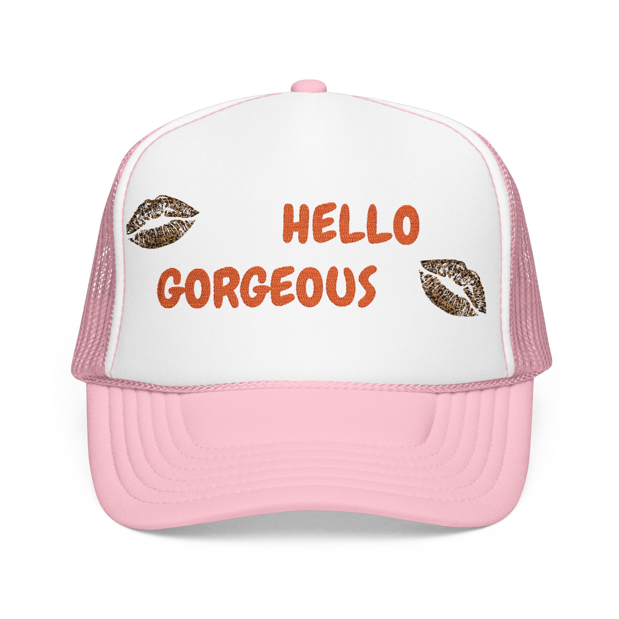 Hello Gorgeous Embroidered Trucker Hat