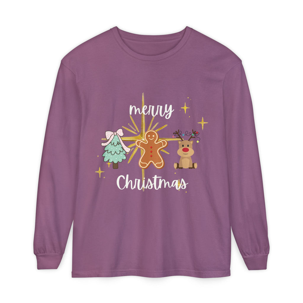 Merry Christmas Gingerbread Long Sleeve Tee