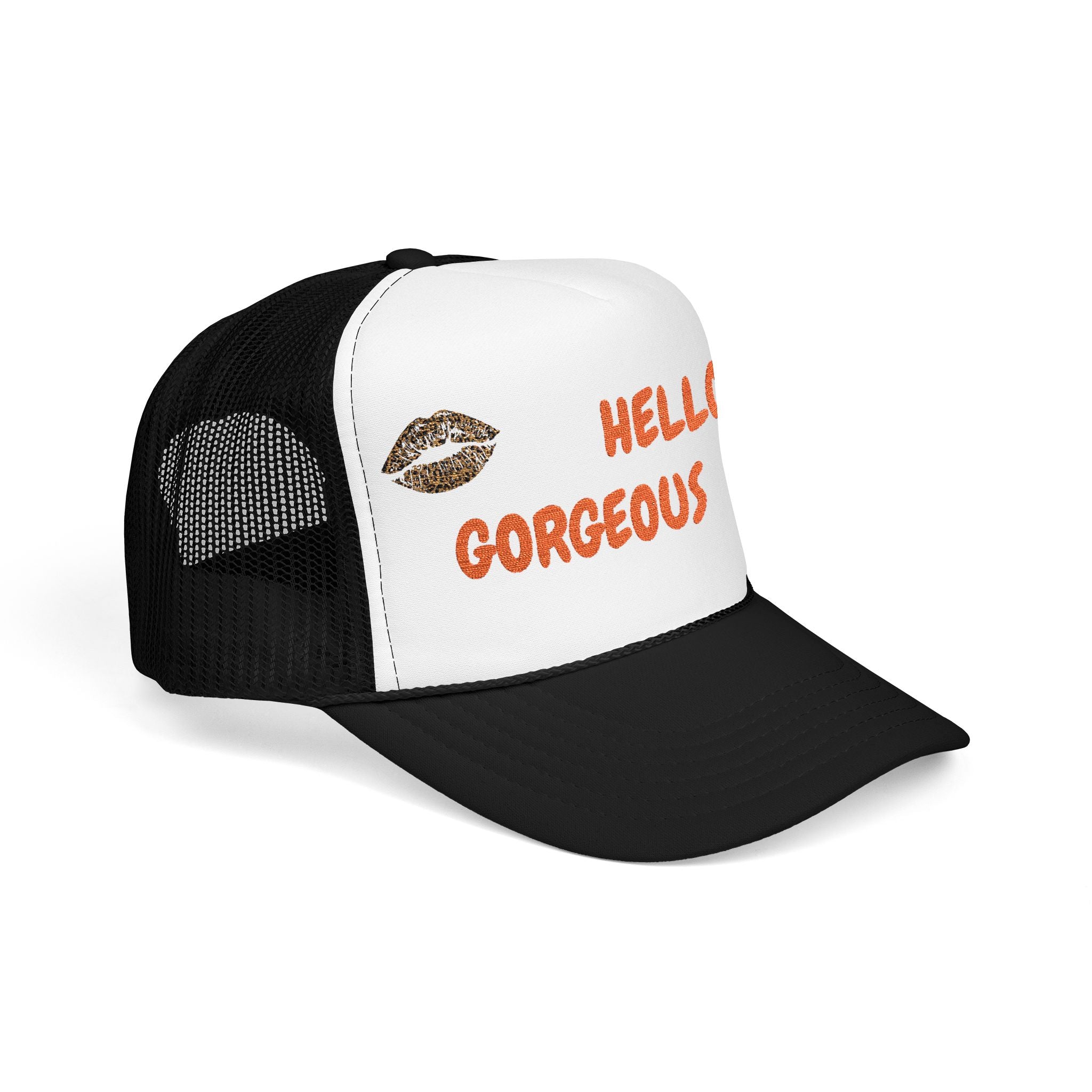 Hello Gorgeous Embroidered Trucker Hat