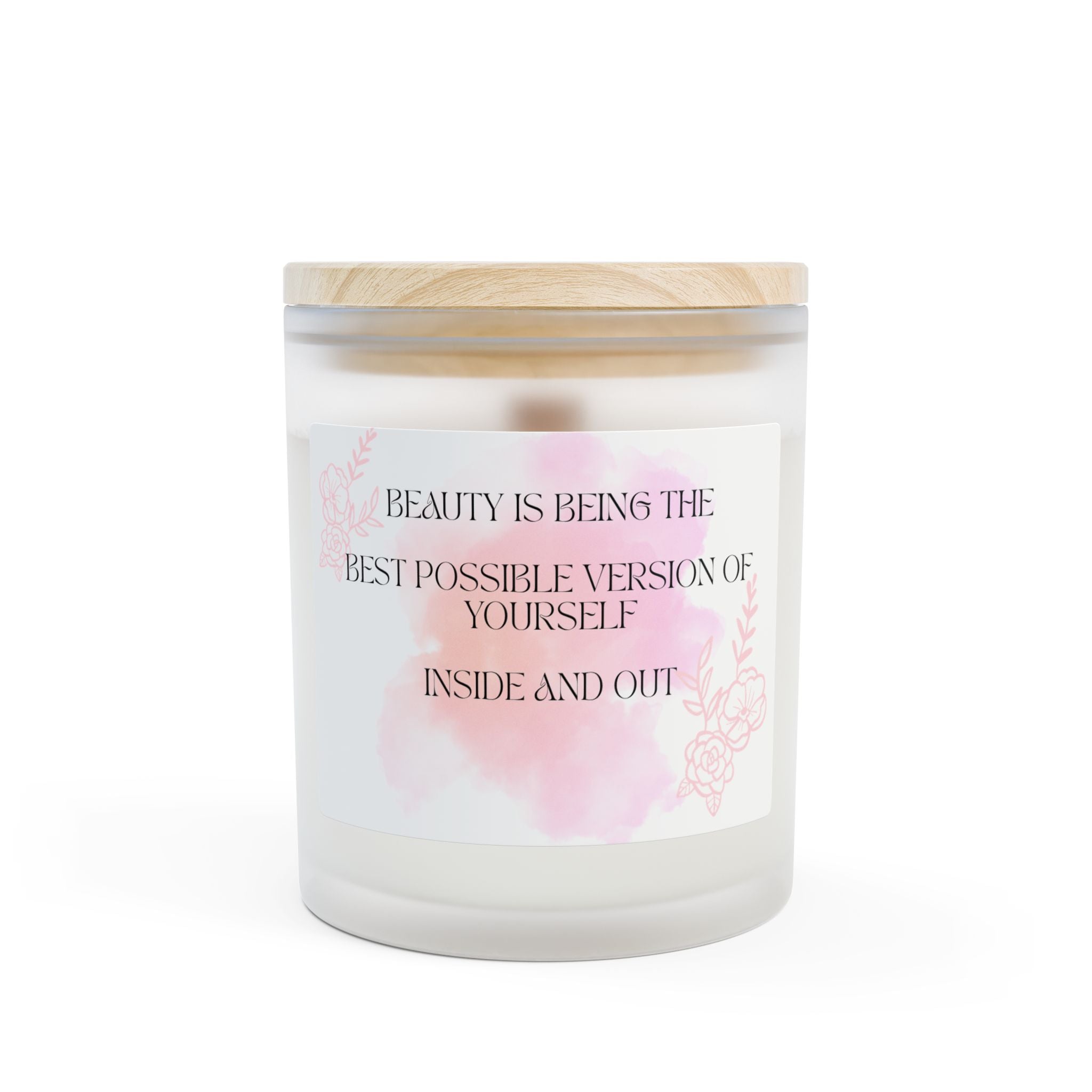Inspirational Affirmation Frosted Glass Candle — 11oz