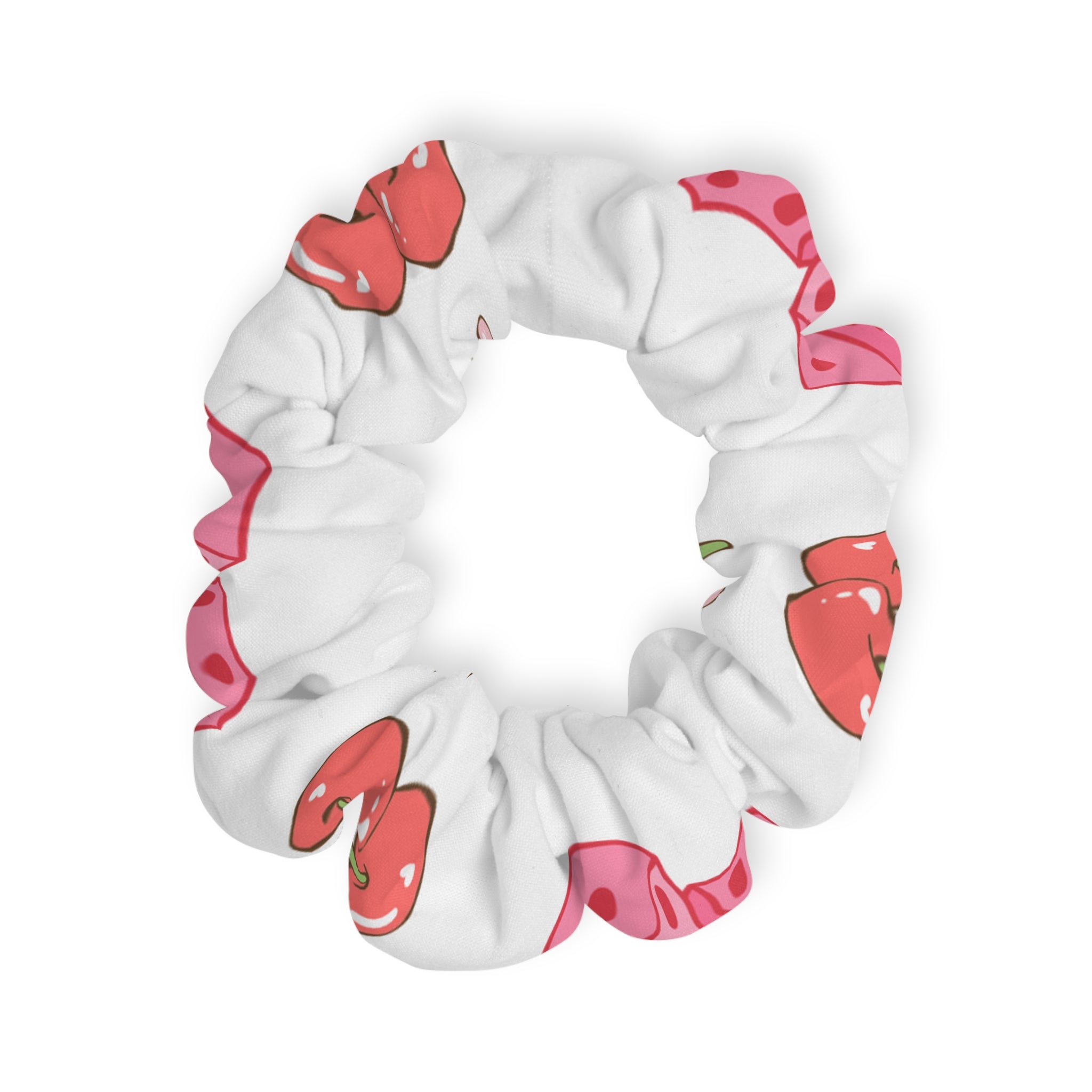 Cherry and Dice Pattern Scrunchie | Girly Hair Accessory