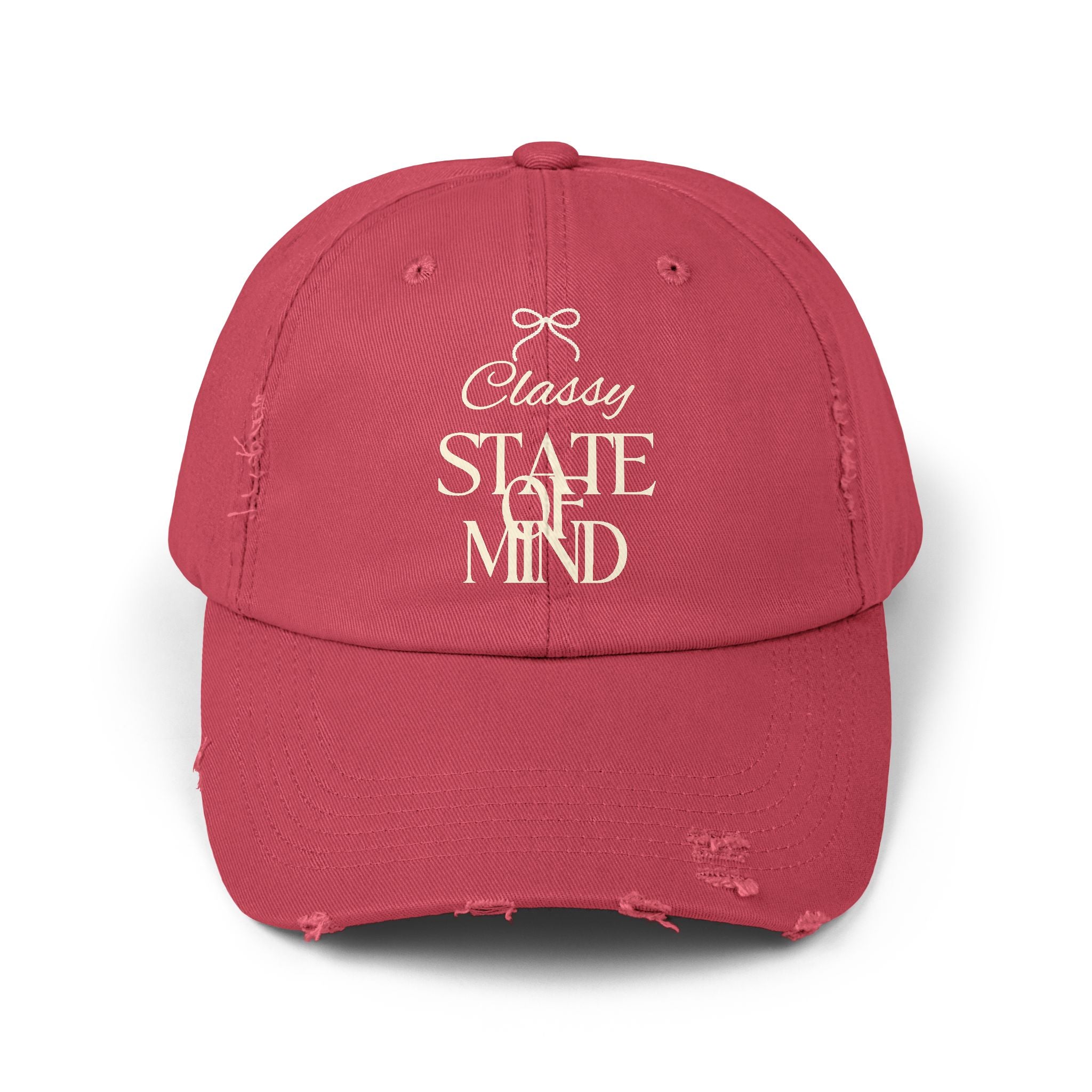 Classy State of Mind Distressed Cap — Vintage-State Baseball Cap