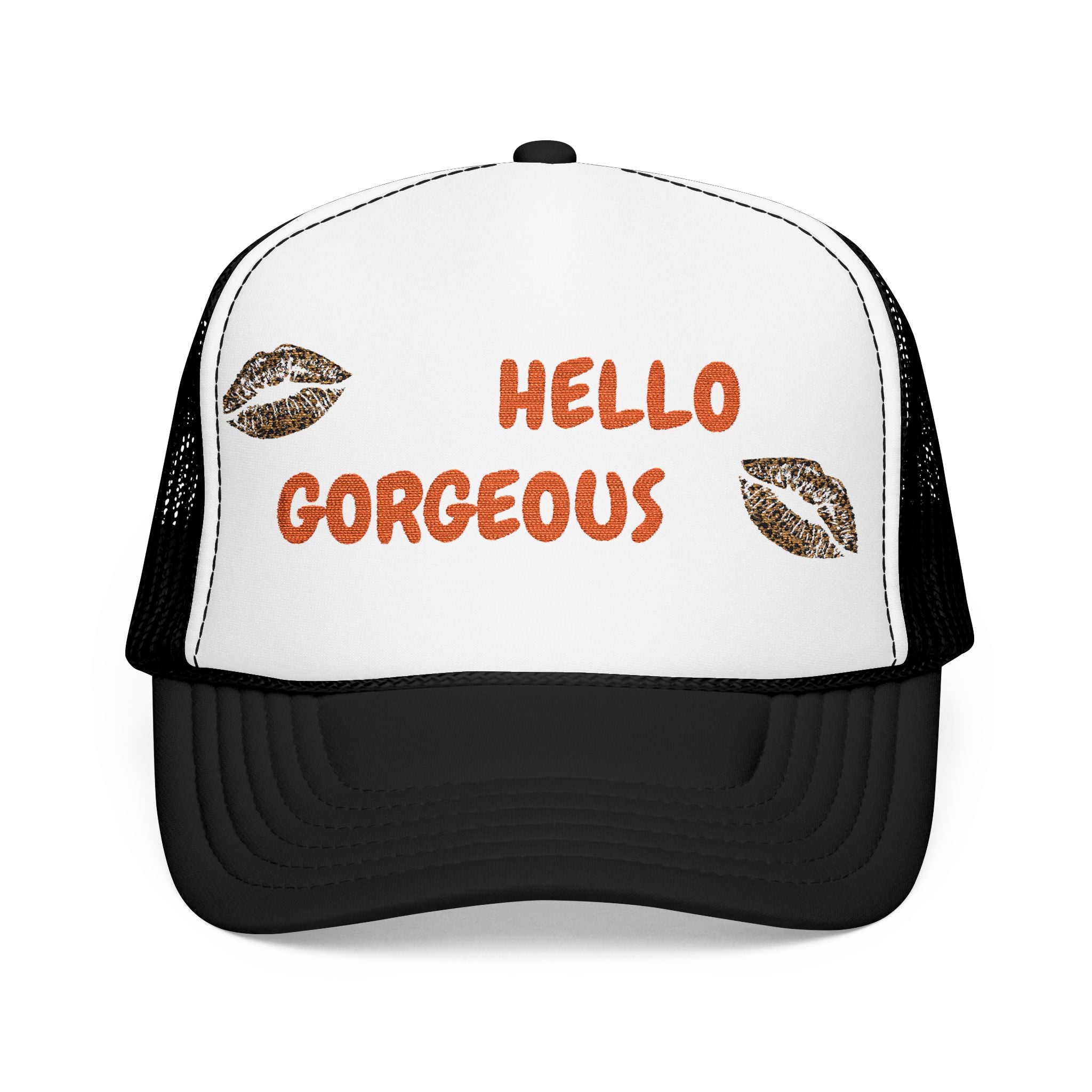 Hello Gorgeous Embroidered Trucker Hat