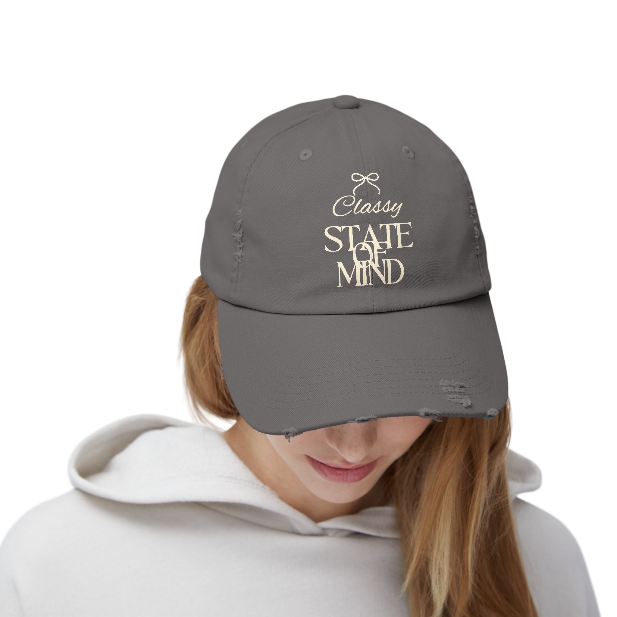 Classy State of Mind Distressed Cap — Vintage-State Baseball Cap