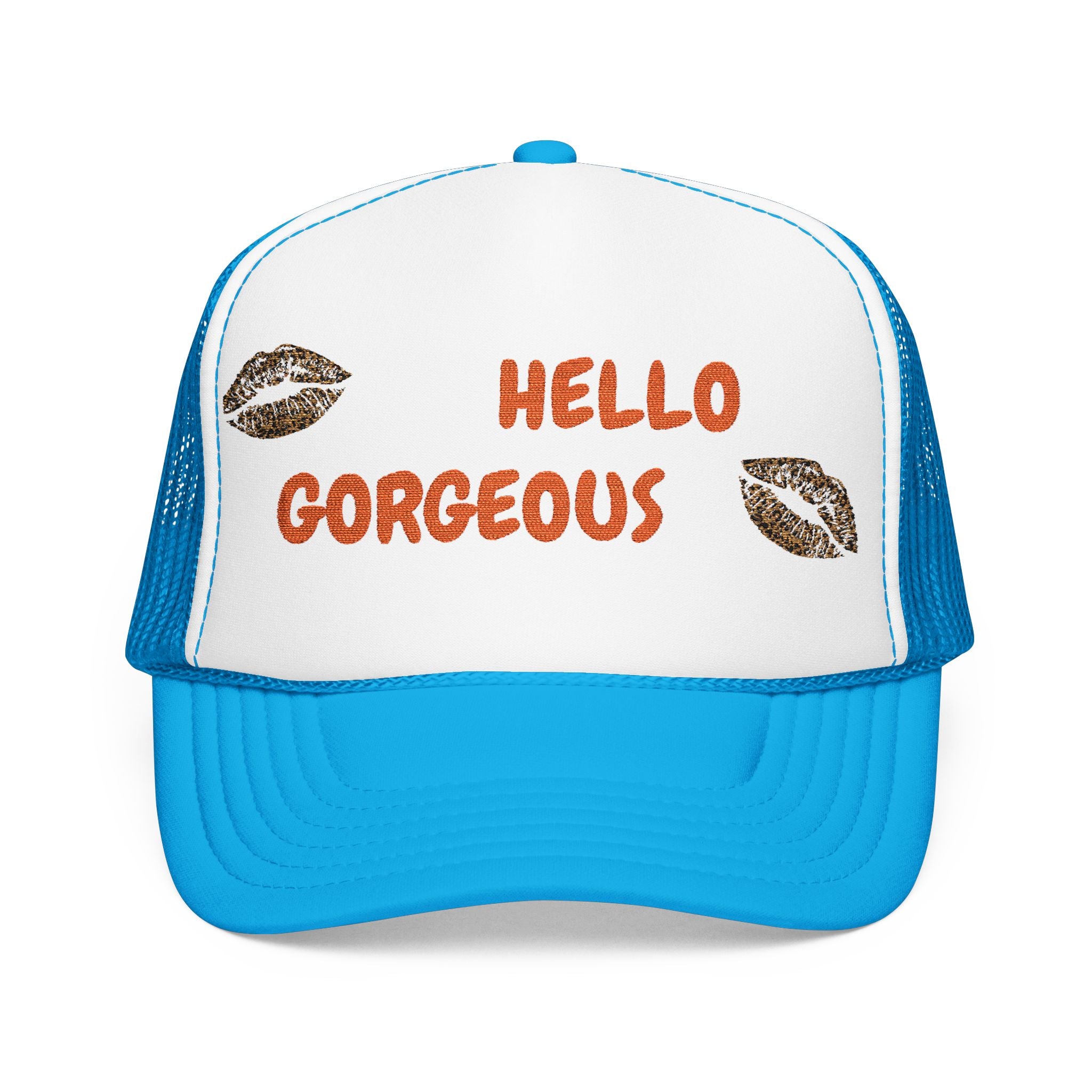 Hello Gorgeous Embroidered Trucker Hat