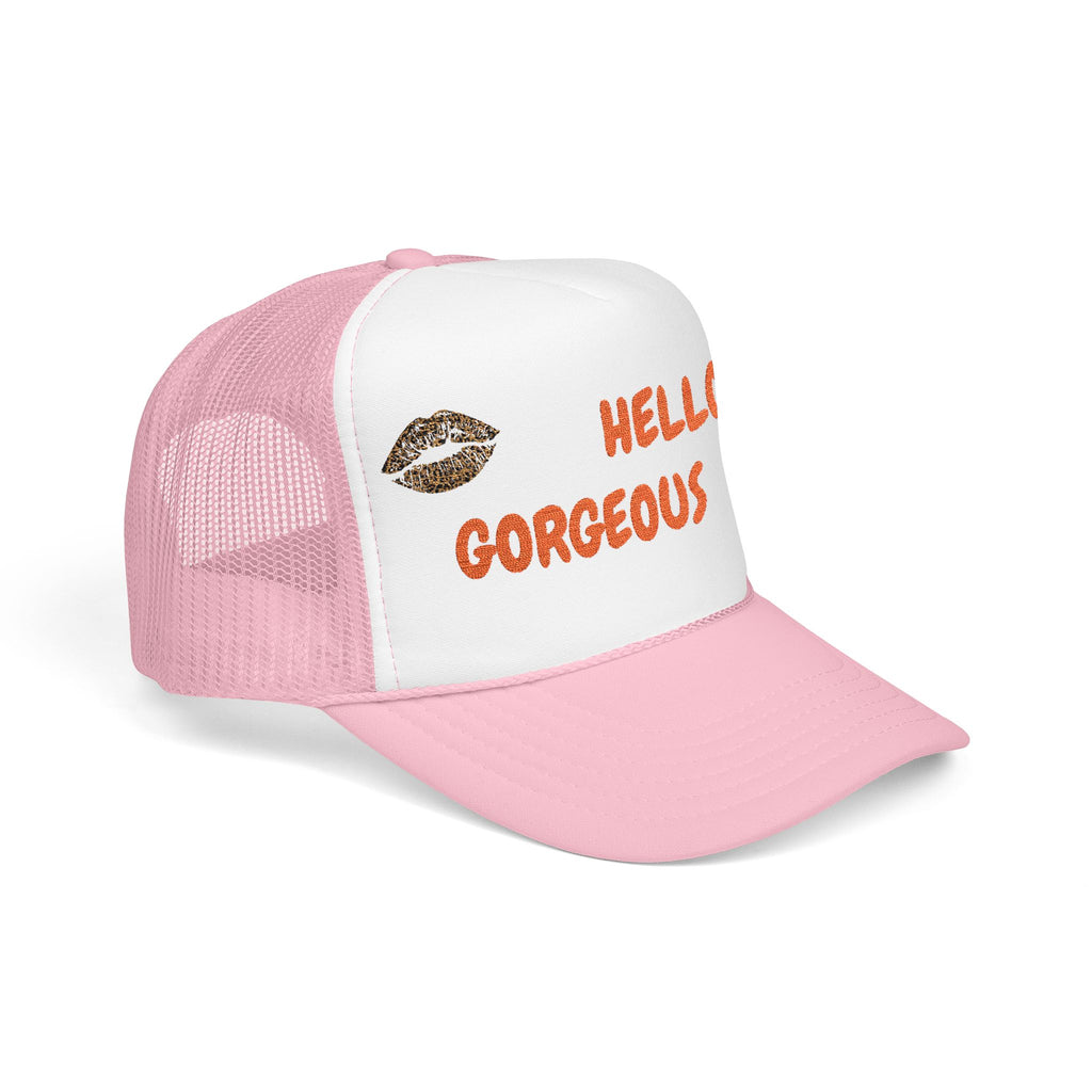 Hello Gorgeous Embroidered Trucker Hat
