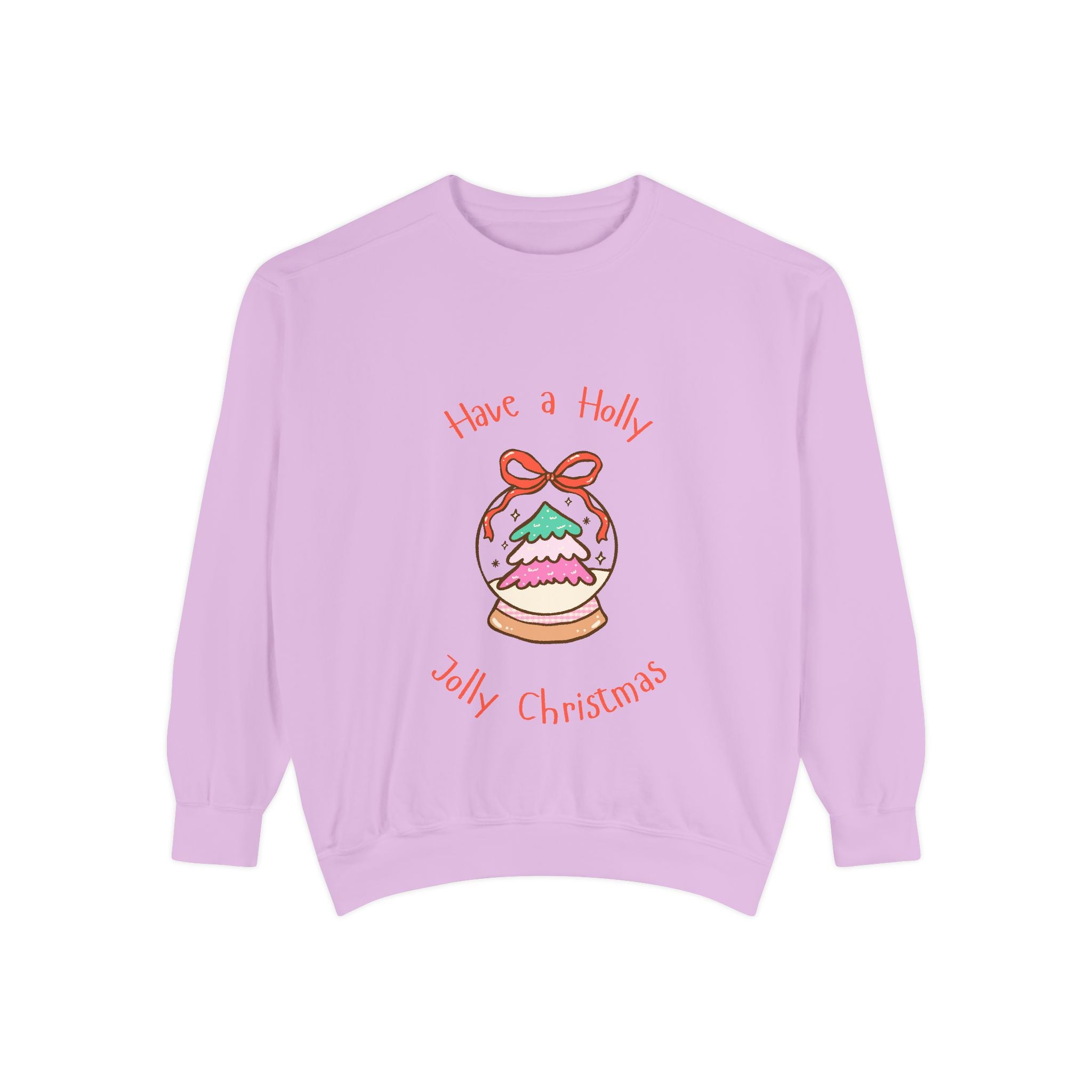 Christmas Snow Globe Sweatshirt — "Have a Holly Jolly Christmas" Cozy Holiday Pullover