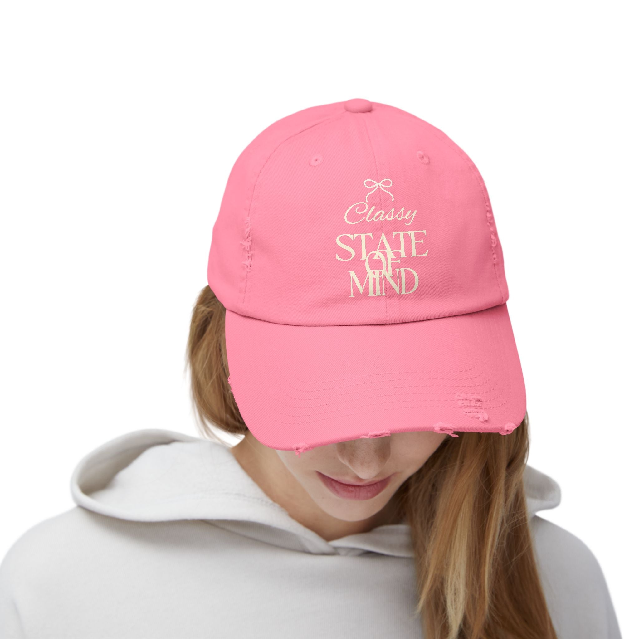 Classy State of Mind Distressed Cap — Vintage-State Baseball Cap