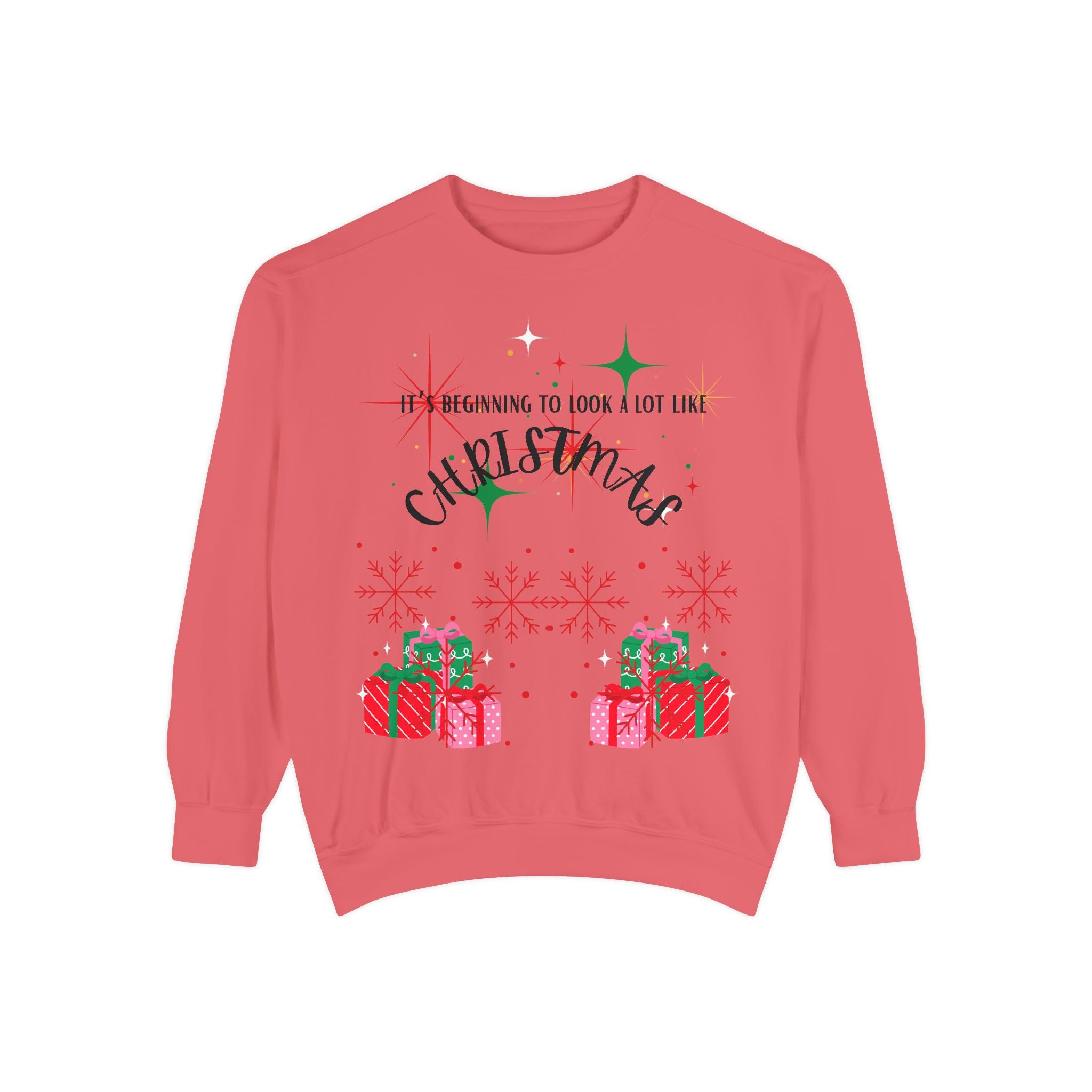 It's Beginning to Look a Lot Like Christmas Sweatshirt — Holiday Garment-Dyed Sweatshirt