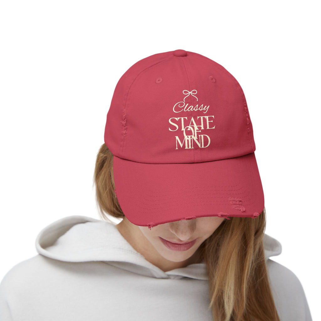 Classy State of Mind Distressed Cap — Vintage-State Baseball Cap