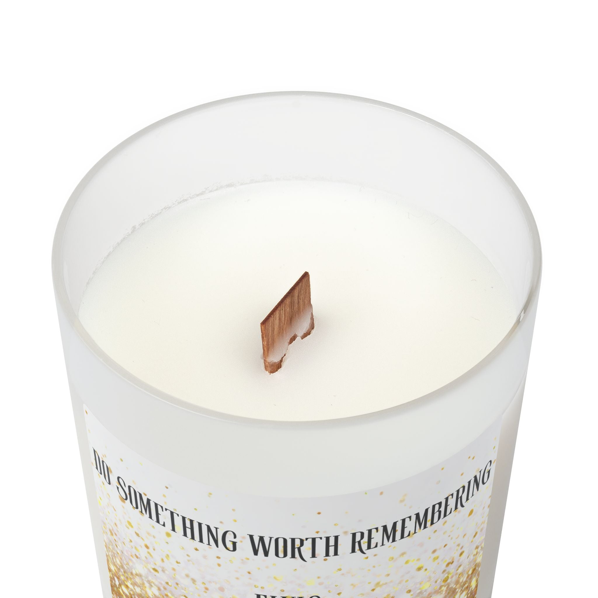 Do Something Worth Remembering Frosted Glass Candle — Elvis Quote (11oz)