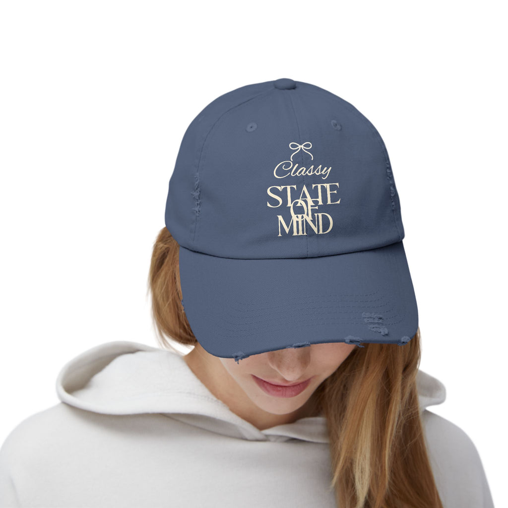 Classy State of Mind Distressed Cap — Vintage-State Baseball Cap