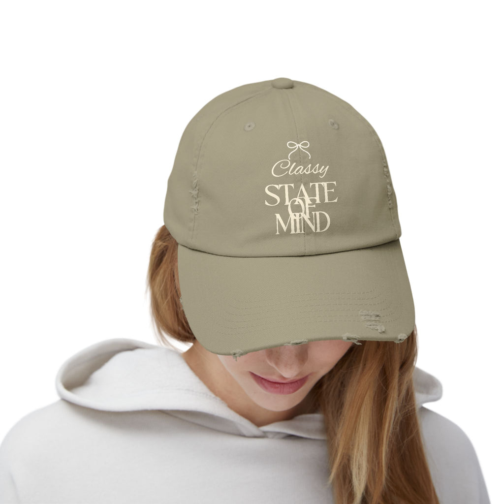Classy State of Mind Distressed Cap — Vintage-State Baseball Cap